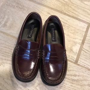 Sperry Burgundy penny loafers